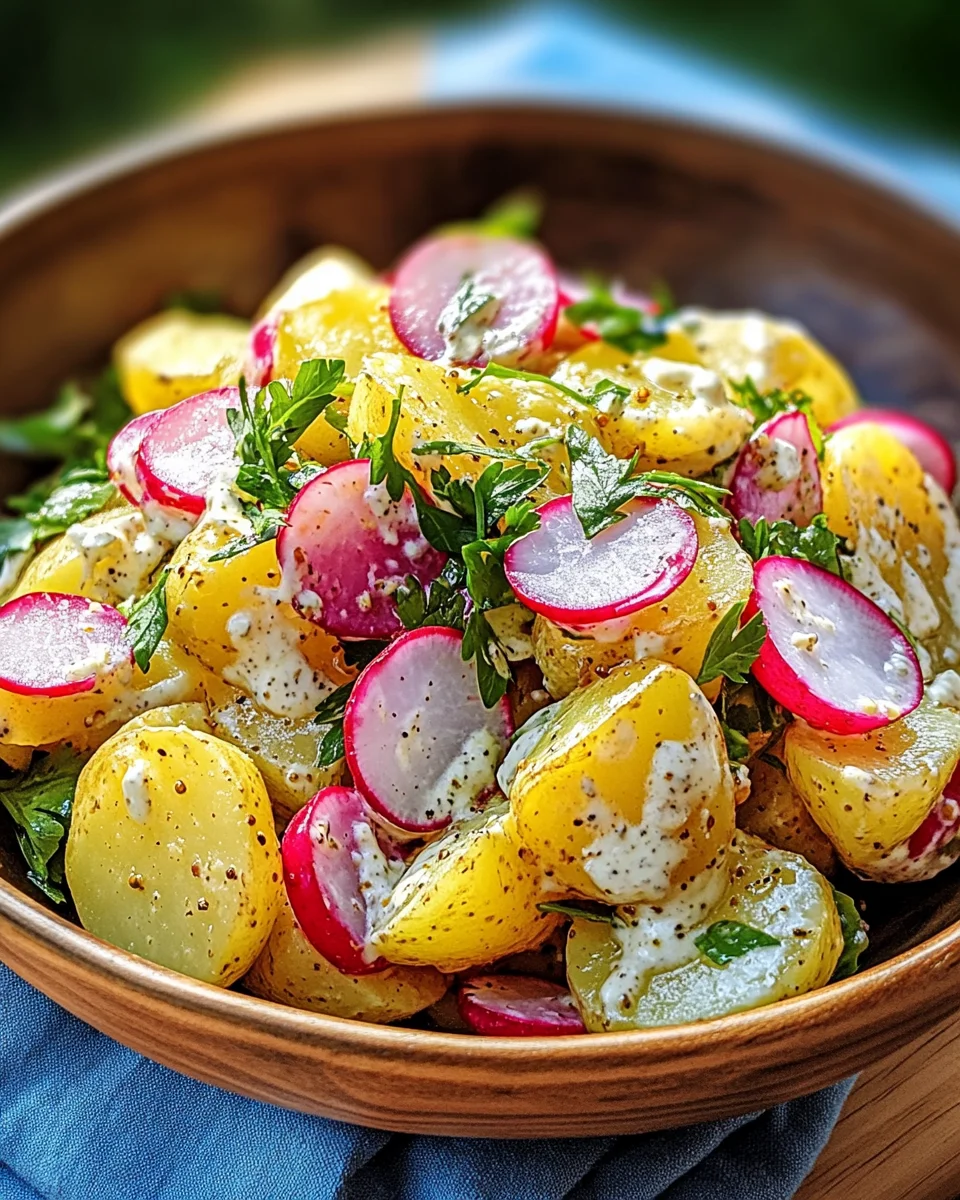 Kartoffelsalat mit Radieschen