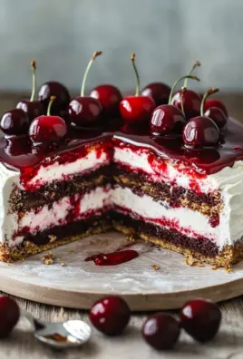 Kirschtorte mit Stracciatellacreme