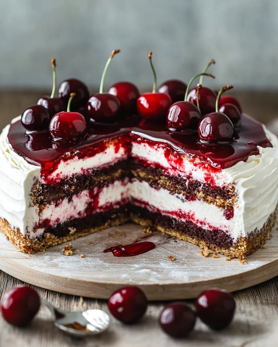 Kirschtorte mit Stracciatellacreme