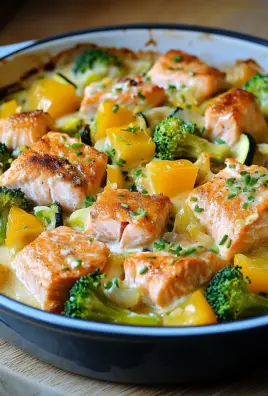 Lachsauflauf mit Gemüse