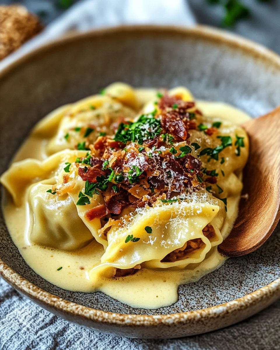 Maultaschen Carbonara