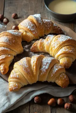 Nusshörnchen - Hefehörnchen mit Nussfüllung 25 Nusshörnchen - Hefehörnchen mit Nussfüllung