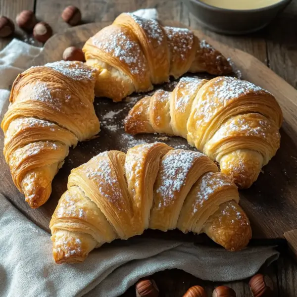 Nusshörnchen - Hefehörnchen mit Nussfüllung