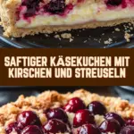 Saftiger Käsekuchen mit Kirschen und Streuseln 21 Pinterest Hidden Image