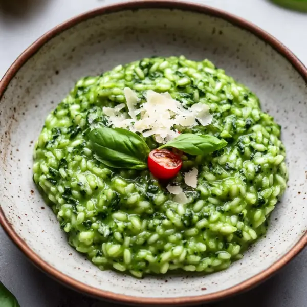Spinat Risotto mit frischen Kräutern