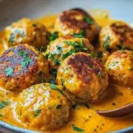 Vegane Linsenkn&ouml;del in Curry-Sauce