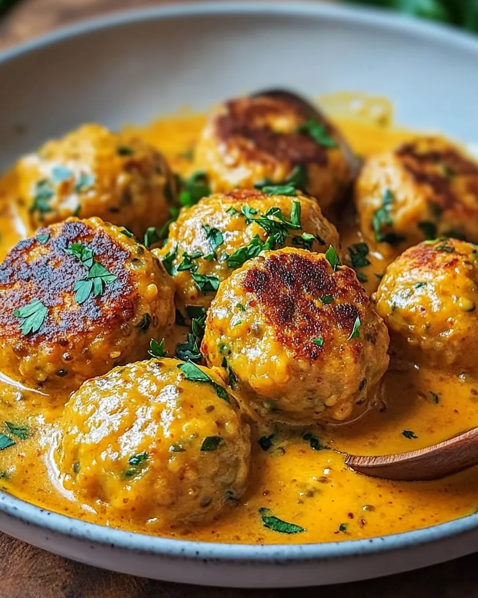 Vegane Linsenkn&ouml;del in Curry-Sauce