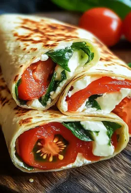 Vegetarischer Wrap mit Tomate und Mozzarella 25 Vegetarischer Wrap mit Tomate und Mozzarella
