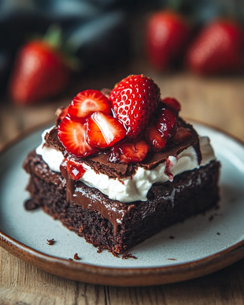 Homepage 12 Brownie mit Mascarpone und Erdbeeren