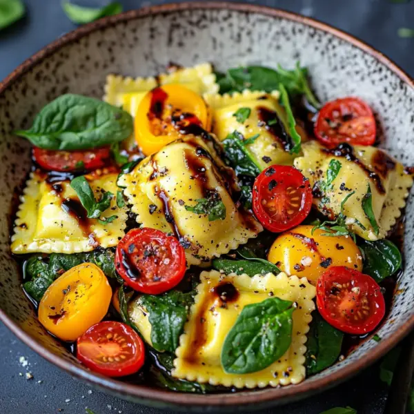 Bunte Ravioli-Gemüse-Pfanne