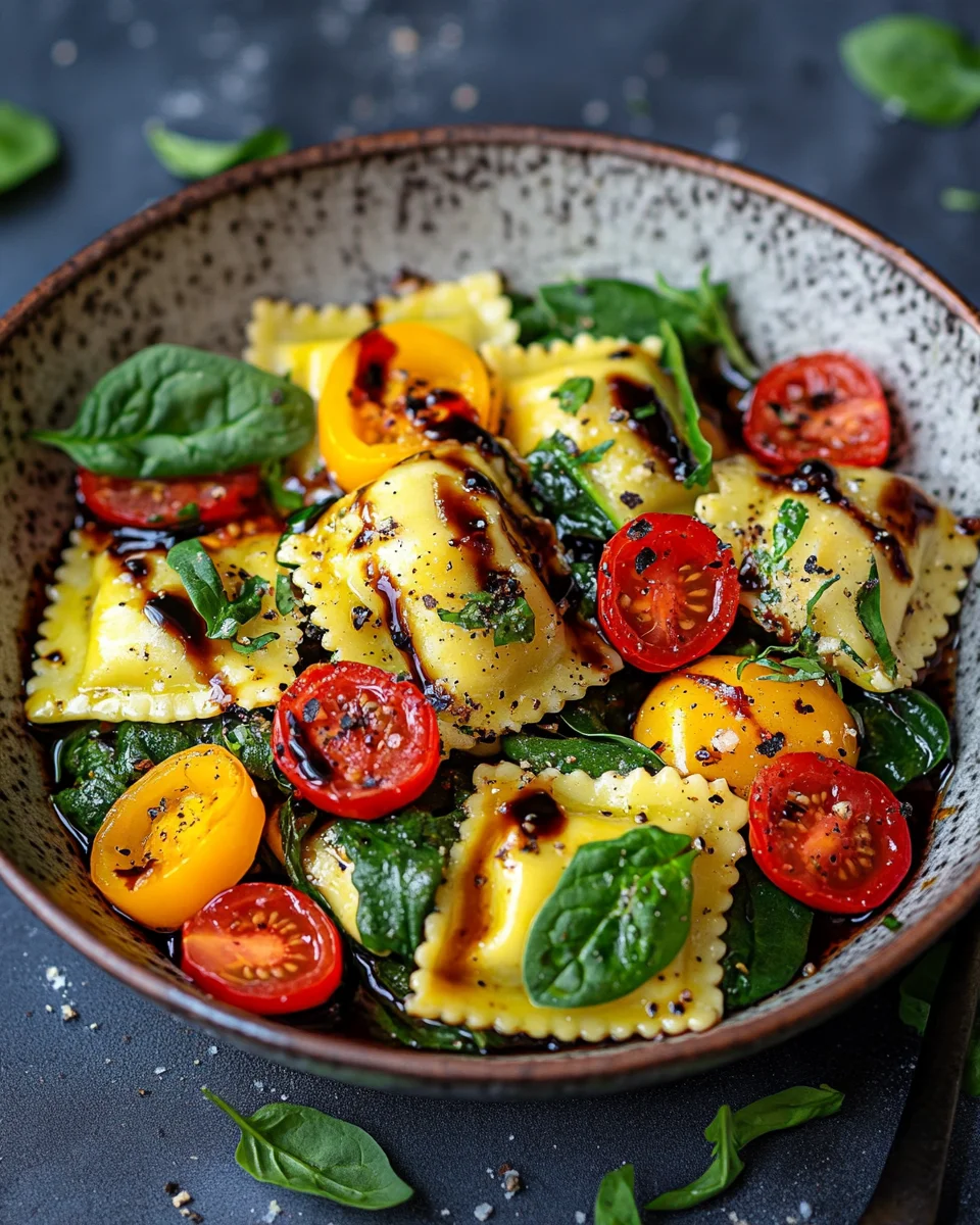 Bunte Ravioli-Gemüse-Pfanne