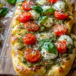 Die beste Focaccia mit Pesto und Tomaten