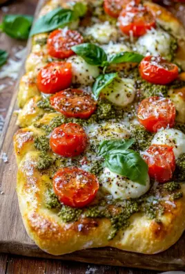 Die beste Focaccia mit Pesto und Tomaten