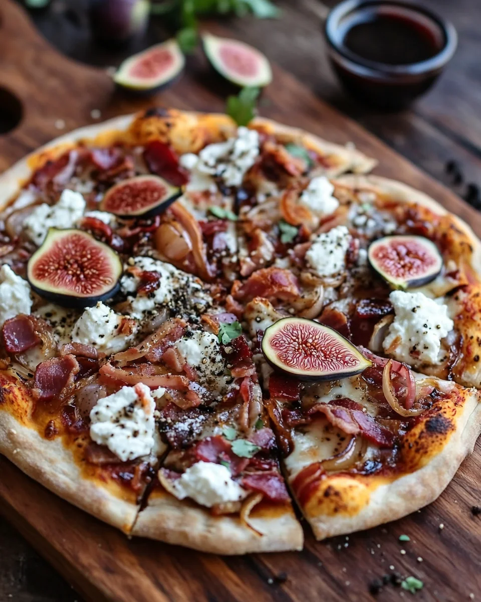 Feigen-Bacon-Pizza mit karamellisierten Zwiebeln und Balsamico 22 Feigen-Bacon-Pizza mit karamellisierten Zwiebeln und Balsamico