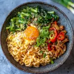 Gebratene Nudeln mit Gem&uuml;se und Ei