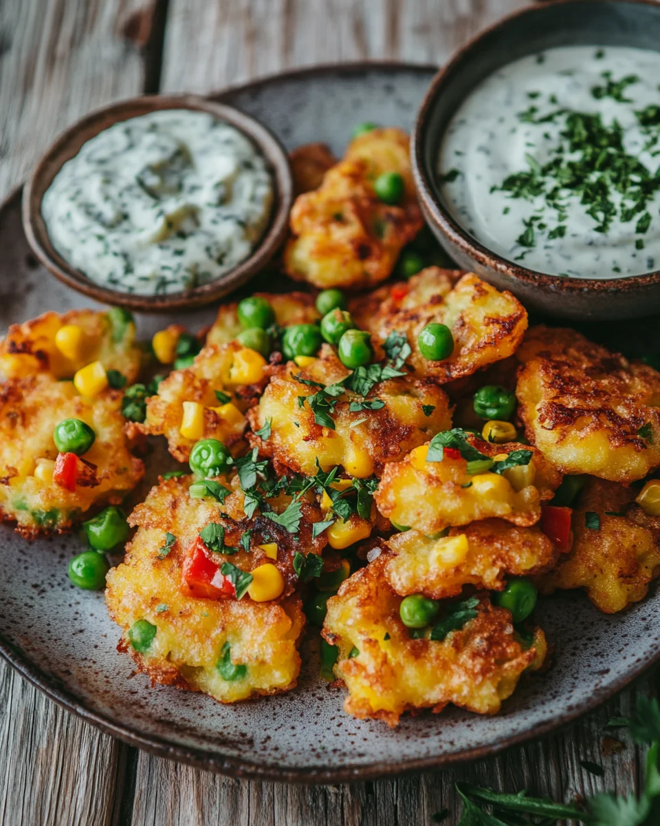 Gemüseschmarrn mit Kräuterdip