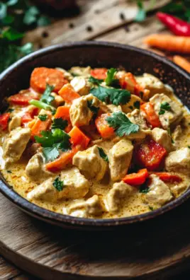 Hähnchen-Pfanne mit Kokosmilch 25 Hähnchen-Pfanne mit Kokosmilch