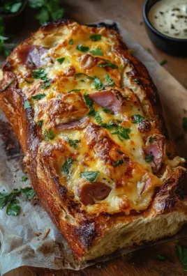Handbrot mit Schinken und Käse