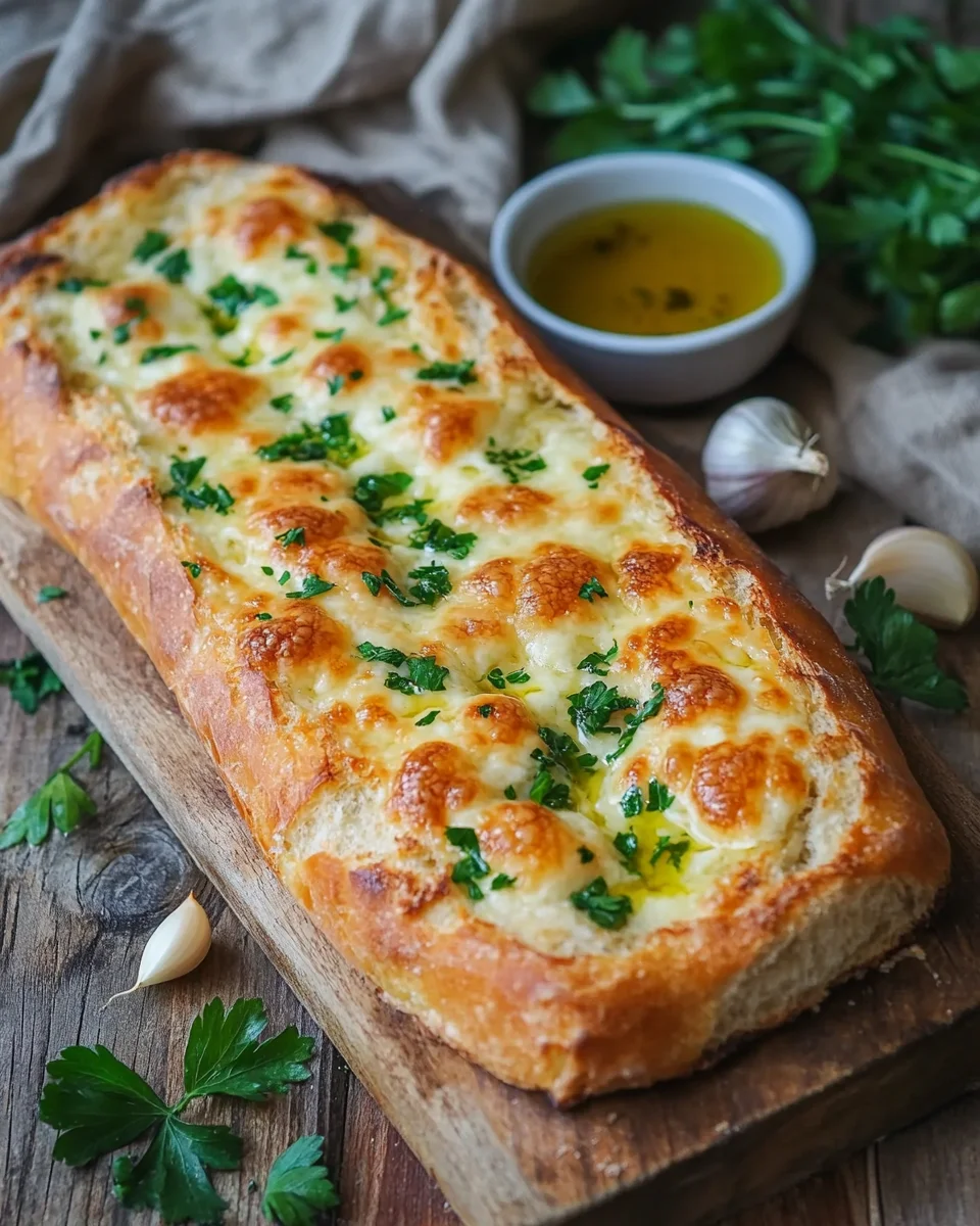 Käse-Knoblauchbrot zum Aufbacken