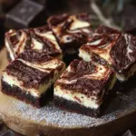 K&auml;sekuchen Brownies mit Frischk&auml;se und Schokolade