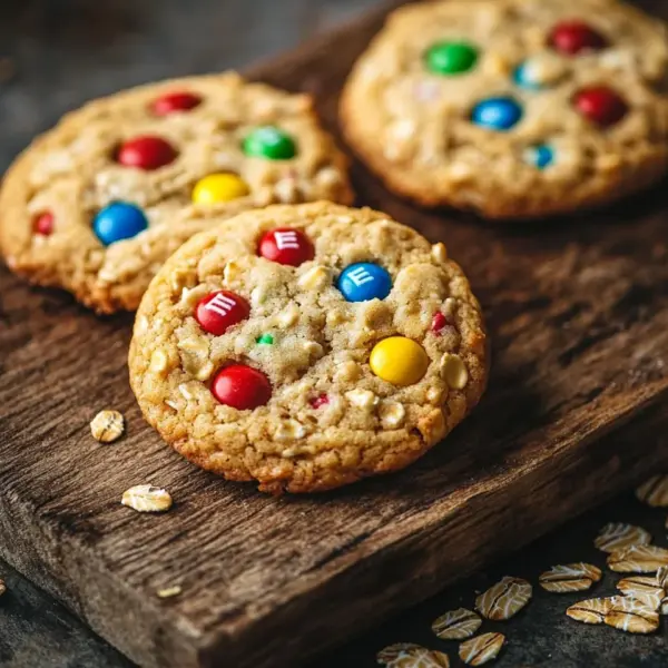 M&M-Cookies mit Haferflocken