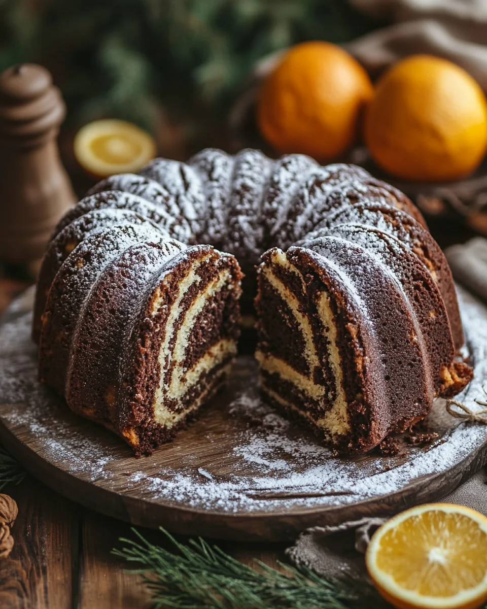 Marmor-Lebkuchen-Gugelhupf