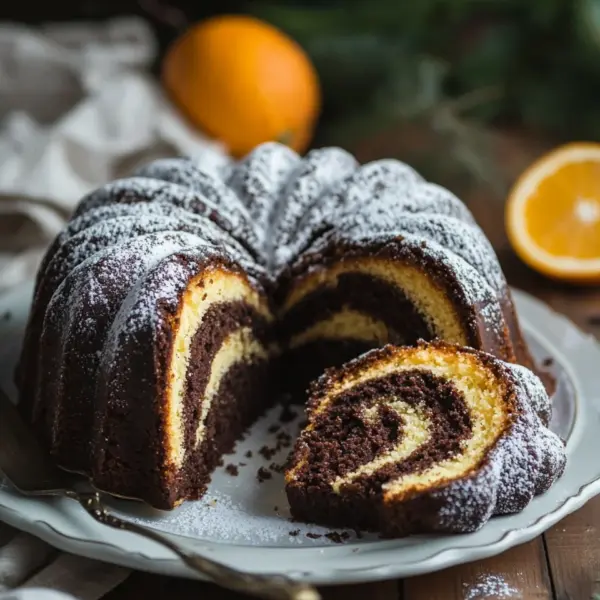 Marmor-Lebkuchen-Gugelhupf