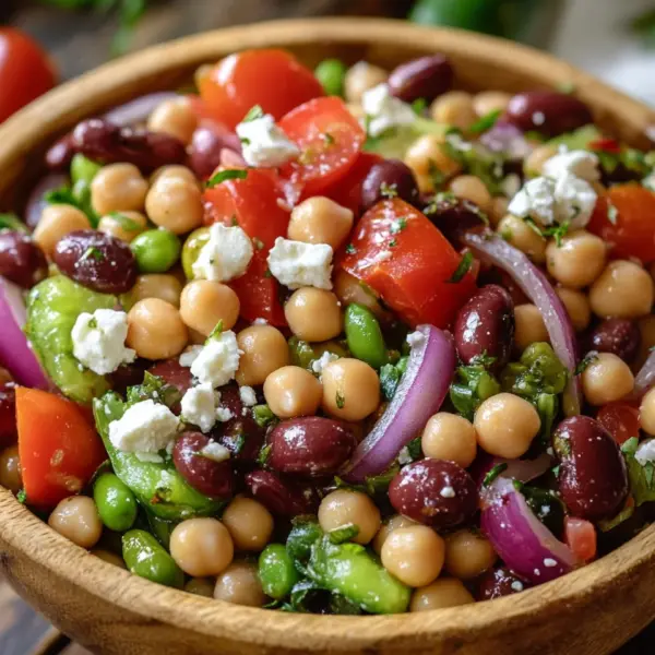 Mediterraner Bohnensalat
