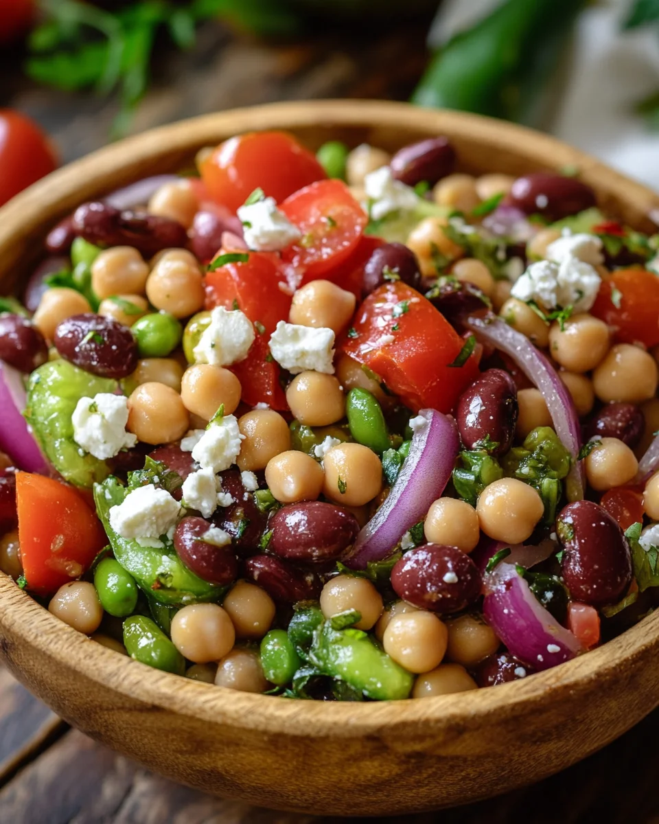Mediterraner Bohnensalat