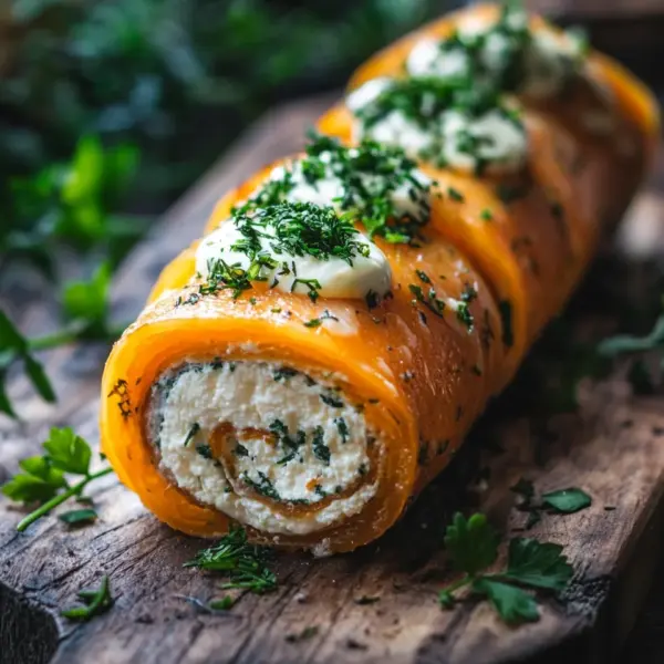 Möhrenrolle mit Frischkäse