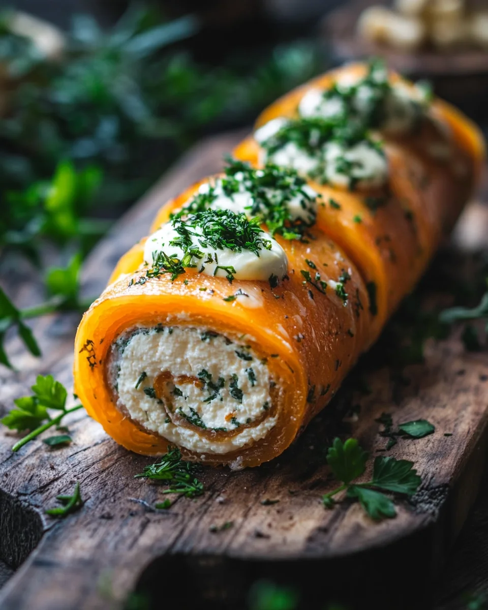 Möhrenrolle mit Frischkäse
