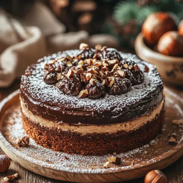 Nusskuchen mit Nougatcreme