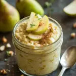 Overnight Oats with Cinnamon and Pear