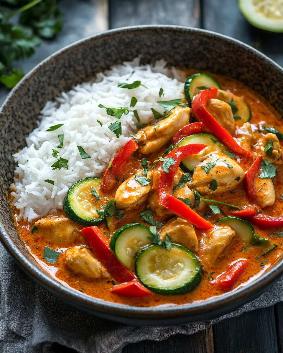Paprika-Zucchini-Rahm-H&auml;hnchen