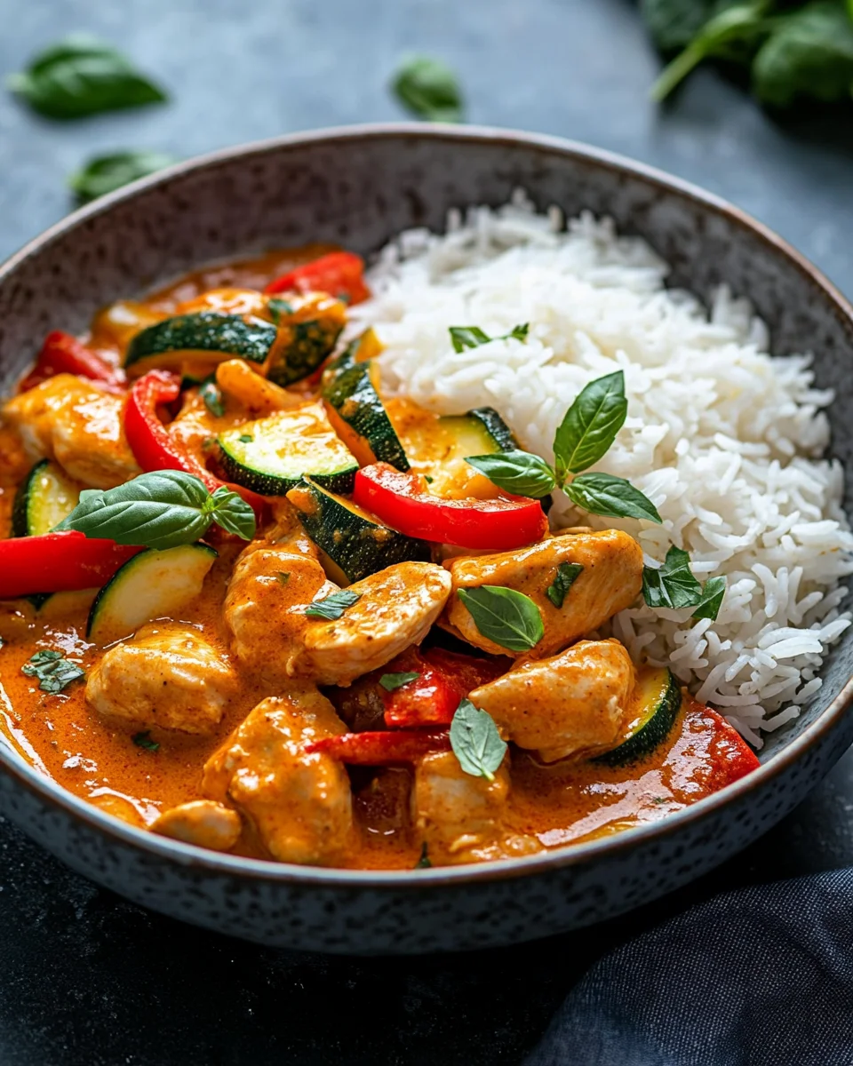 Paprika-Zucchini-Rahm-H&auml;hnchen