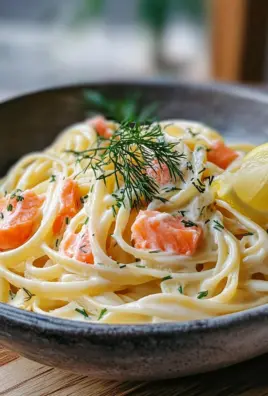 Pasta mit Lachs und Sahnesoße