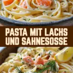 Pasta mit Lachs und Sahnesoße 17 Pinterest Hidden Image
