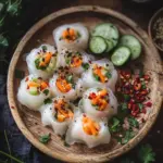 Reispapierkn&ouml;del mit Gem&uuml;sef&uuml;llung