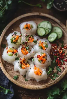 Reispapierknödel mit Gemüsefüllung