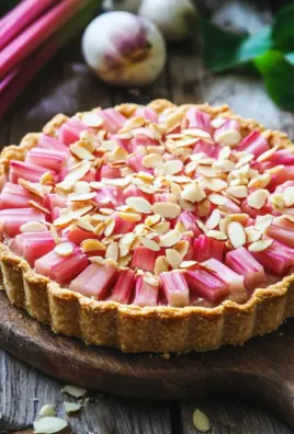 Rhabarber Tarte mit Mandelcreme - Rhabarber Frangipane Tarte