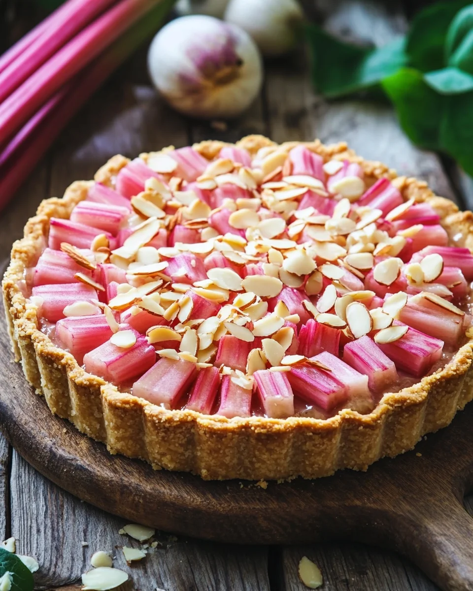 Homepage 10 Rhabarber Tarte mit Mandelcreme - Rhabarber Frangipane Tarte