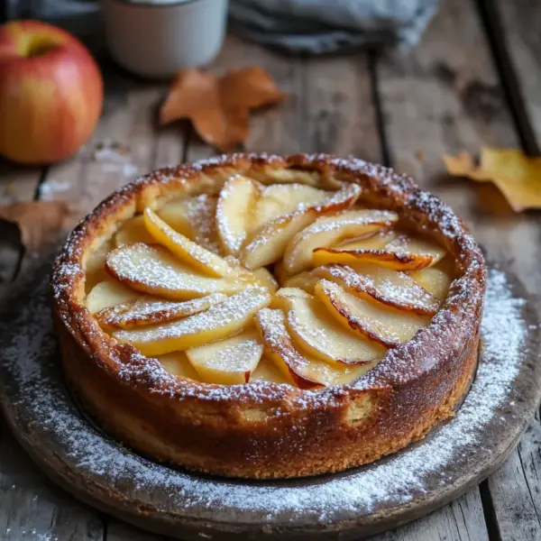 Saftiger Apfelkuchen mit Pudding