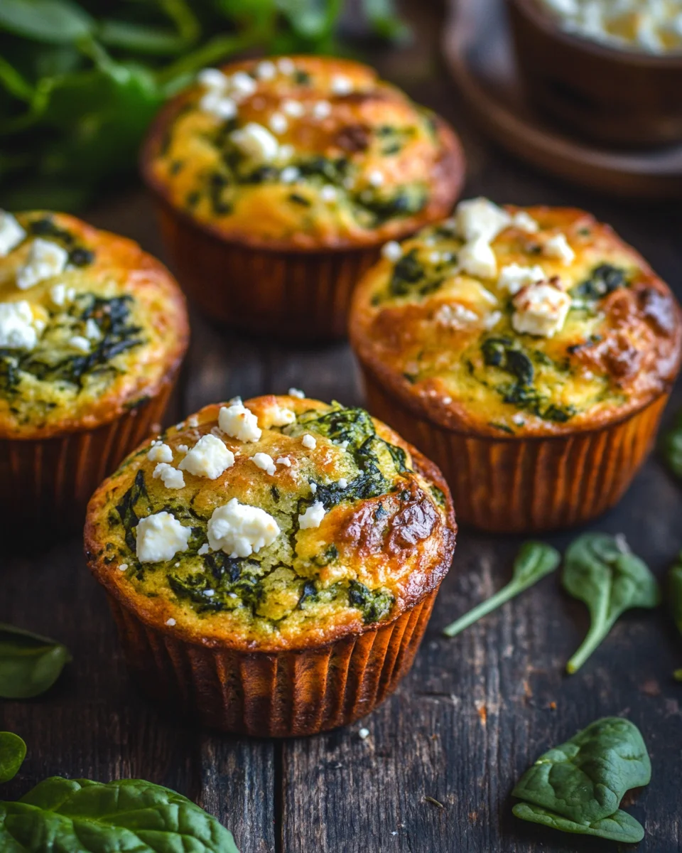 Homepage 4 Spinat-Feta-Muffins mit doppelt Käse und Crunch