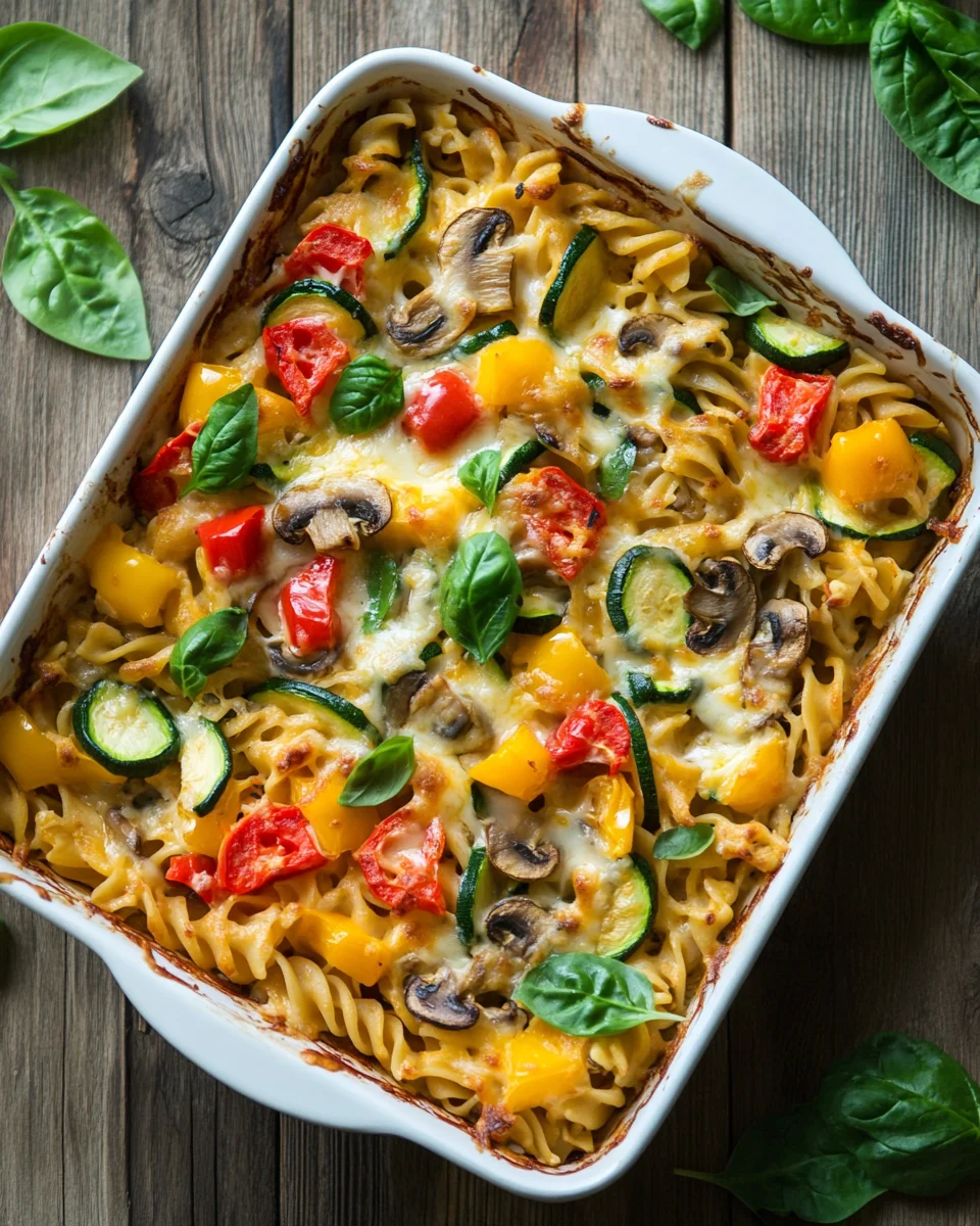 Vegetarischer Nudelauflauf