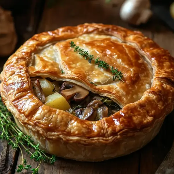 Wirsing-Pie mit Pilz-Linsen-Kartoffelfüllung