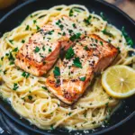 Zitronen Lachs Pasta