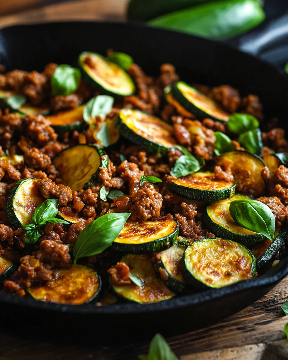 Zucchini-Hack-Pfanne